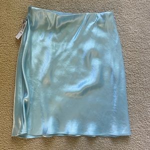 Aritzia Blue mini slip skirt